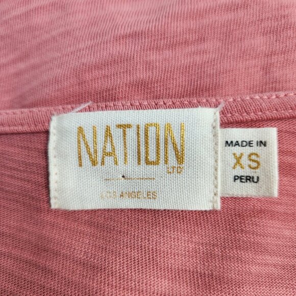 Nation LTD Oralia Flounce Puff Sleeve Mini Shift Dress in Pink Cheek Size XS NEW - Picture 9 of 14